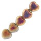 Czech Hearts beads kralen 6mm Crystal etched sliperit full 00030/29583